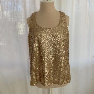 Champagne Gold Sequin Vince Camuto Tank Top